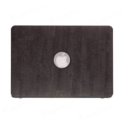 Kryt pre Apple MacBook Air 13" (model A1369, A1466) - kryt zo syntetickej kože - čierny