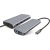 Dokovací stanice / port replikátor pro Apple MacBook - USB-C na USB-C + 3x USB-A + SD + HDMI + ethernet - šedá