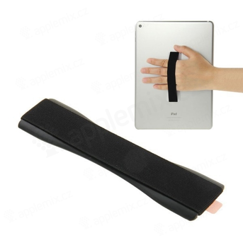 Samolepící poutko / pásek na ruku pro uchycení Apple iPad a další tablety - černé
