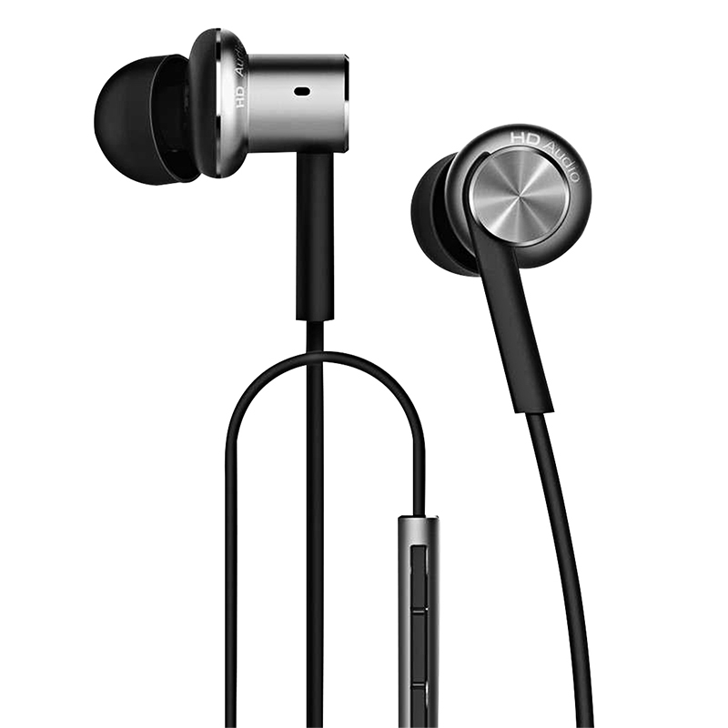 Sluchátka XIAOMI pro Apple zařízení - ovládání + mikrofon - kovová - stříbrná