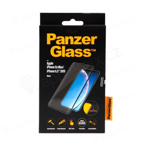 Tvrzené sklo (Tempered Glass) PANZERGLASS pro Apple iPhone Xs Max / 11 Pro Max - 3D hrana - černé - 0,4mm