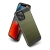 Kryt pro Apple iPhone 12 / 12 Pro - broušený povrch - plastový / gumový - černý / khaki
