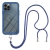 Kryt pre Apple iPhone 13 Pro - Odolný - Šnúrka na zavesenie - Plast / guma - Modrý