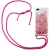 Kryt pre Apple iPhone 7 Plus / 8 Plus - Šnúrka na zavesenie - Pohyblivé trblietky - Ružový