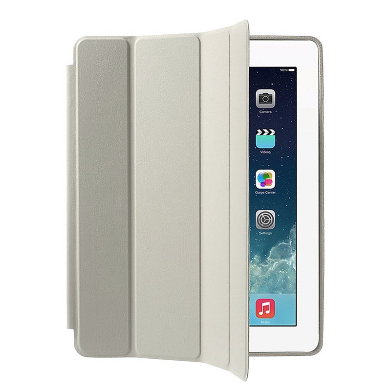 Pouzdro / kryt pro Apple iPad 2 / 3 / 4 - funkce chytrého uspání + stojánek - béžové
