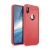 Kryt LENUO pro Apple iPhone X - textura kůže - gumový - červený
