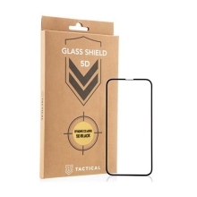 Tvrzené sklo (Tempered Glass) Tactical pro Apple iPhone 13 mini - černý rámeček - anti-blue-ray - 5D