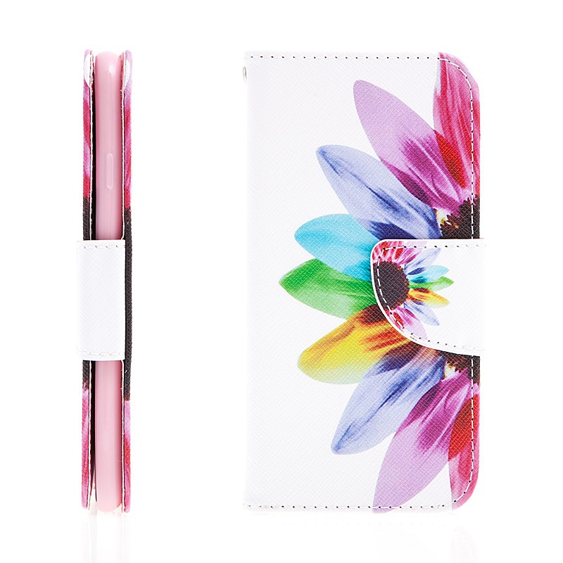 Pouzdro / kryt pro Apple iPhone 7 / 8 - prostor pro doklady / stojánek - barevná květina