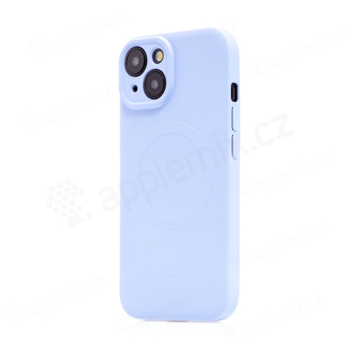 Kryt pro Apple iPhone 15 - podpora MagSafe - silikonový - levandulově  modrý