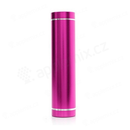 Mini externí baterie 2600mAh - růžová