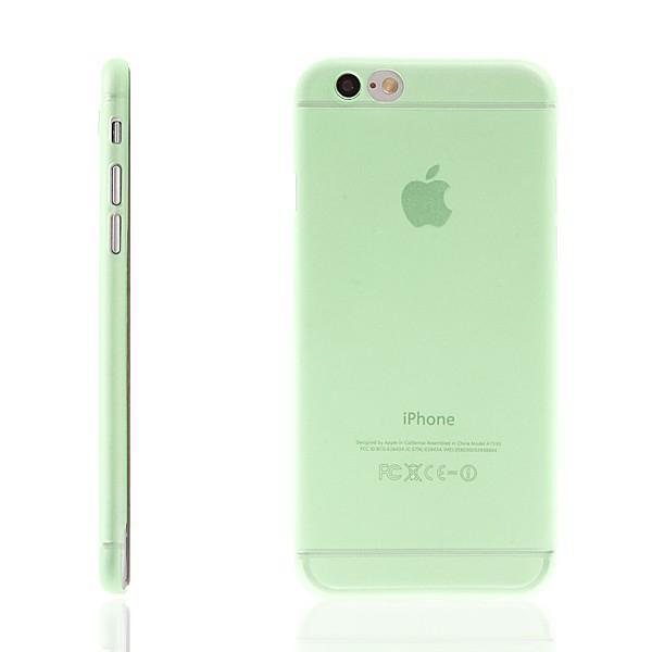 Ultra tenký plastový kryt pro Apple iPhone 6 / 6S - s prvkem pro ochranu skla kamery - zelený
