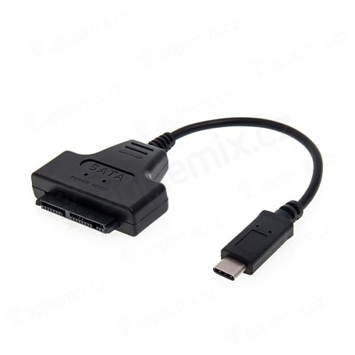 Kabel / adaptér Micro SATA 16 Pin 1.8 Hard Disk Driver SSD / USB-C - černý