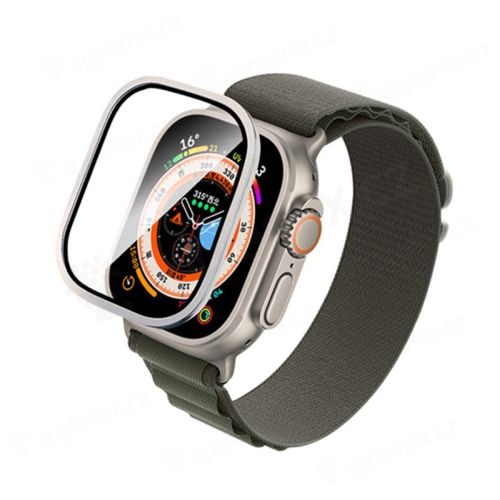 Tvrdené sklo COTEetCI pre Apple Watch Ultra 49 mm - zafírové - titánový rám