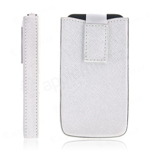 Ochranný kryt / pouzdro pro Apple iPhone 4 / 4S s páskem - bílé
