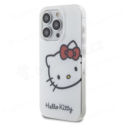 Kryt HELLO KITTY pre Apple iPhone 13 Pro - Hlava Hello Kitty - plast/guma - biely