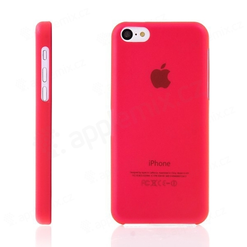 Ultra tenký ochranný kryt pro Apple iPhone 5C (tl. 0,3 mm) - plastový - matný - červený