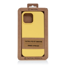 Kryt TACTICAL Velvet Smoothie pro Apple iPhone 13 Pro Max - příjemný na dotek - silikonový - banánově žlutý