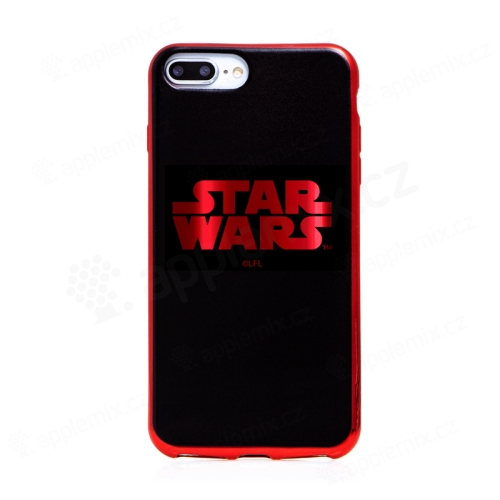 Kryt STAR WARS pro Apple iPhone 7 / 7 Plus - gumový - černý / červený
