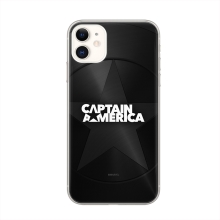 Kryt MARVEL pro Apple iPhone Xr - Kapitán Amerika - gumový - černý