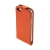 Flipové vyklápěcí pouzdro pro Apple iPhone 5 / 5S / SE s texturou kůže - oranžové