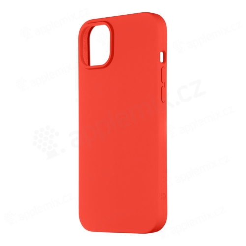 Kryt TACTICAL Velvet Smoothie pre Apple iPhone 14 Plus - príjemný na dotyk - silikónový - chilli červená
