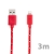 Synchronizačný a nabíjací kábel Lightning pre Apple iPhone / iPad / iPod - Šnúrka na zavesenie - červený - 3 m
