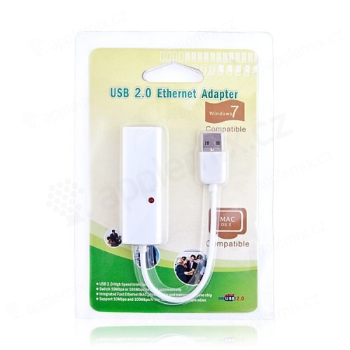 Ethernet USB adaptér dongle - 10/100Mbps, RJ45, USB 2.0