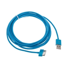 Synchronizační a nabíjecí kabel s 30pin konektorem pro Apple iPhone / iPad / iPod - silný - modrý - 3m