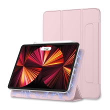 Pouzdro pro Apple iPad Pro 12,9&quot; (2021) - umělá kůže - ultratenké - růžové