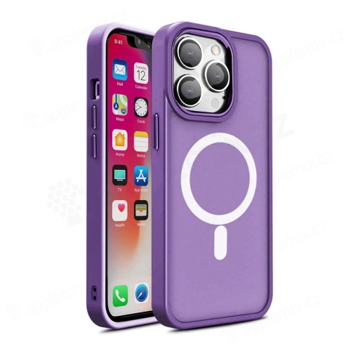 Kryt pre Apple iPhone 15 Pro - Podpora MagSafe - plast / silikón - fialový