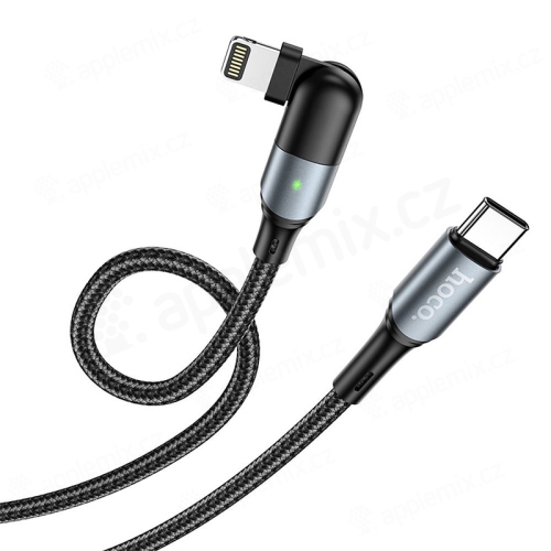 Synchronizační a nabíjecí kabel HOCO USB-C / Lightning - podpora PD 20W - 180° otočný - 1,2m - černý