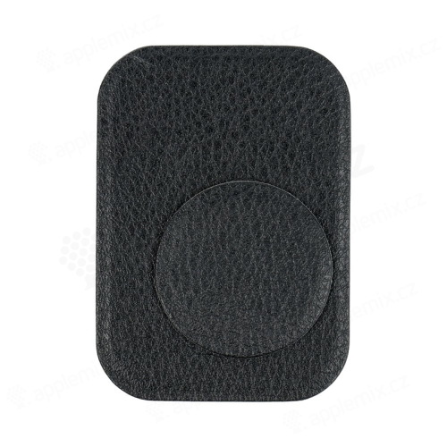 Náhradní plíšek pro magnetické držáky - kožená textura - 2ks - černé