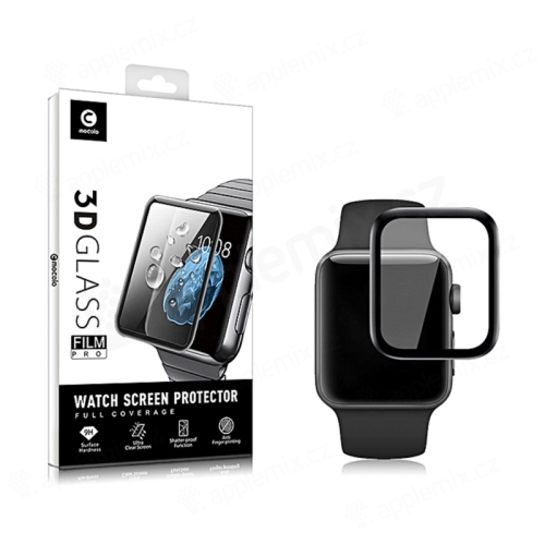 Tvrdené sklo MOCOLO pre Apple Watch 38 mm série 1 / 2 / 3 - 3D rám - čierne