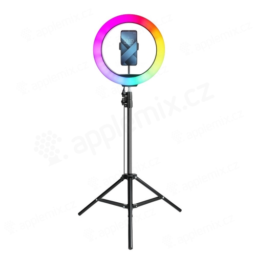 LED světlo GY-Z5A (Ring light) 31cm - kruhové - dálkové ovládání + stativ 220 cm - RGB barevné