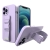 Kryt pro Apple iPhone 12 Pro - popruh / šňůrka - gumový - fialový