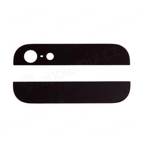 Horní a dolní sklo zadního krytu pro Apple iPhone 5 - černé
