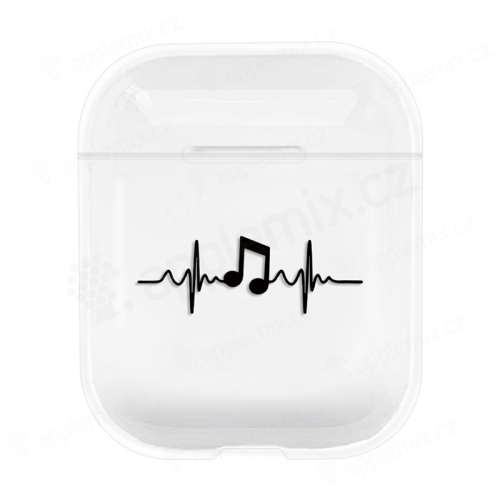 Pouzdro / obal pro Apple AirPods - plastové - srdeční rytmus