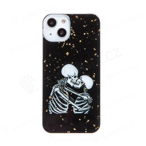 Kryt pre Apple iPhone 13 mini - gumový - skeletons in love
