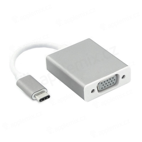 Adaptér USB-C na VGA D-sub / adaptér / redukcia - biely / strieborný - 13 cm