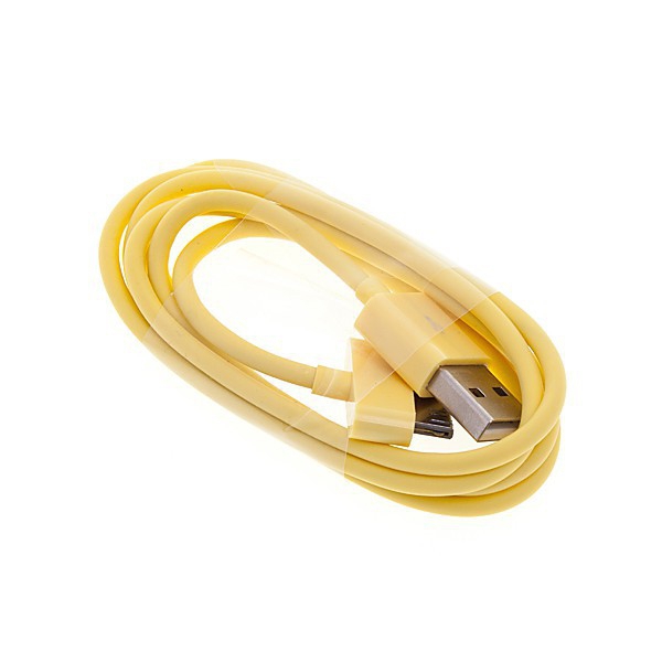 Synchronizační a nabíjecí kabel s 30pin konektorem pro Apple iPhone / iPad / iPod - silný - žlutý - 1m