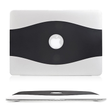 Ultra tenký plasto-gumový obal pro Apple MacBook Air 11.6 - černo-průhledný