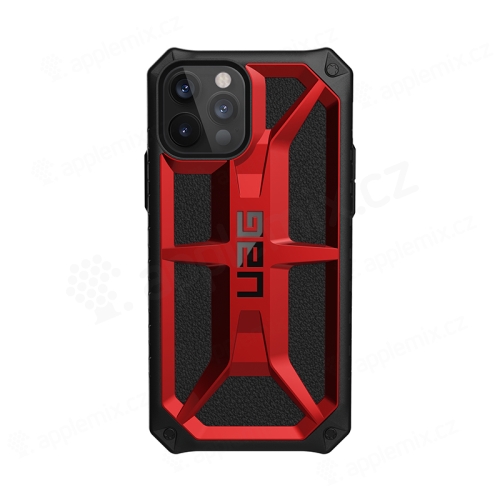 Kryt UAG Monarch pro Apple iPhone 12 / 12 Pro - plastový / kožený - červený
