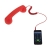 Retro sluchátko pro Apple iPhone - červené