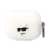 Puzdro KARL LAGERFELD 3D logo pre Apple AirPods Pro - silikónové - NFT head Choupette - biele