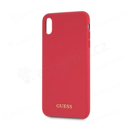 Kryt GUESS Silicone pro Apple iPhone Xs Max - silikonový - červený