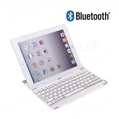 Mobilní klávesnice bluetooth pro Apple iPad 2. / 3. / 4.gen. - bílo-stříbrná