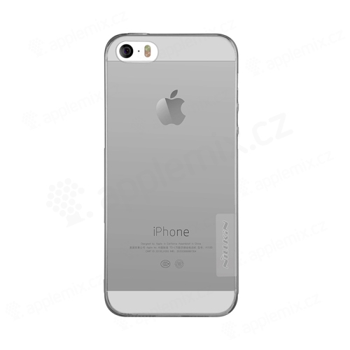 Kryt NILLKIN Nature pro Apple iPhone 5 / 5S / SE - gumový - průsvitný / šedý