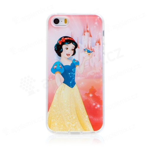 DISNEY kryt pre Apple iPhone 5 / 5S / SE - Snow White - gumový - ružový