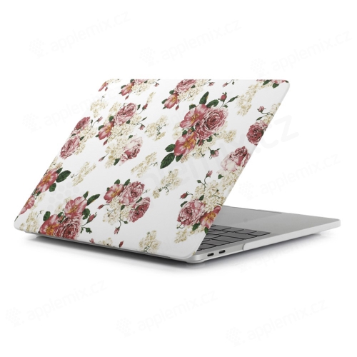 Kryt pro Apple MacBook Air 13,3" (2017 - 2021) (A1932 / A2179 / A2337) - plastový - růže a pivoňky