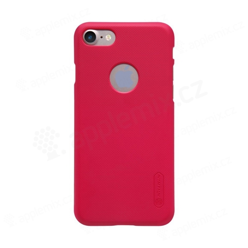 Kryt Nillkin pro Apple iPhone 7 / 8 plastový / jemná povrchová struktura, výřez pro logo - červený + ochranná fólie